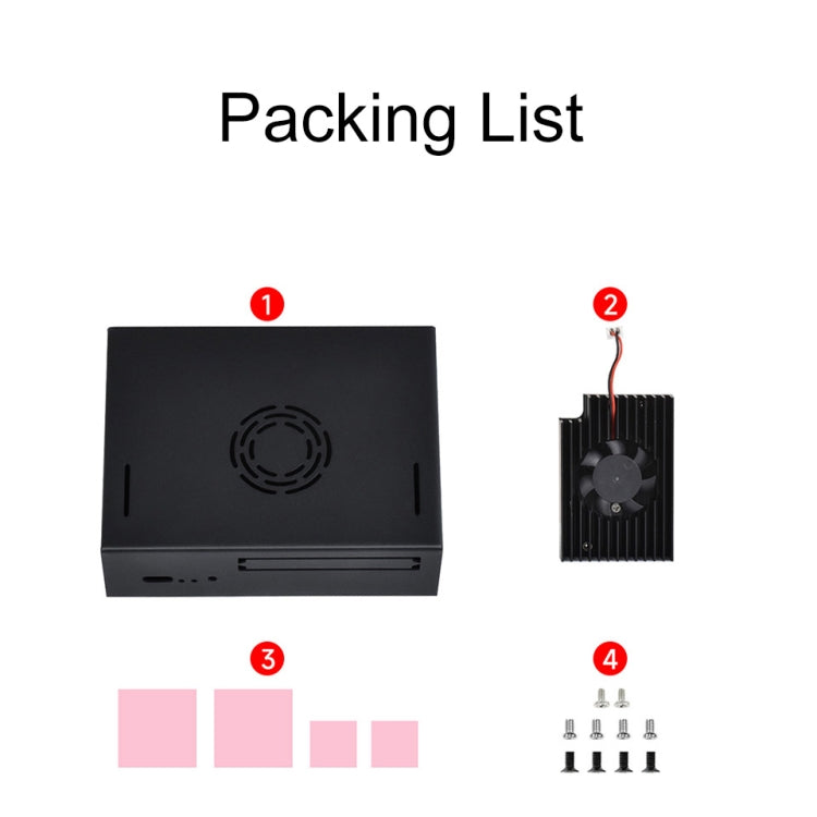 Waveshare 25311 Metal Case For VisionFive2 Board, With Cooling Fan by Waveshare