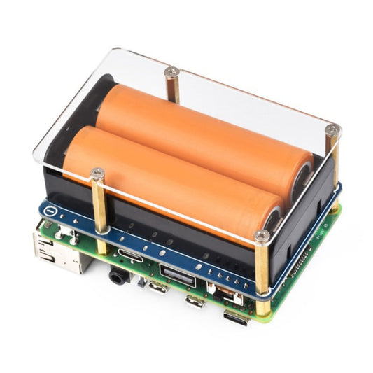 Waveshare 25567 For Raspberry Pi UPS HAT (D), Pogo Pins Connector , Without Battery by Waveshare
