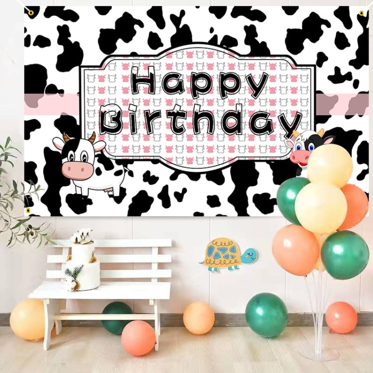 180x110cm Cartoon Cow Theme Birthday Party Decoration Background Cloth Photography Banner(2023SRB134) by buy2fix