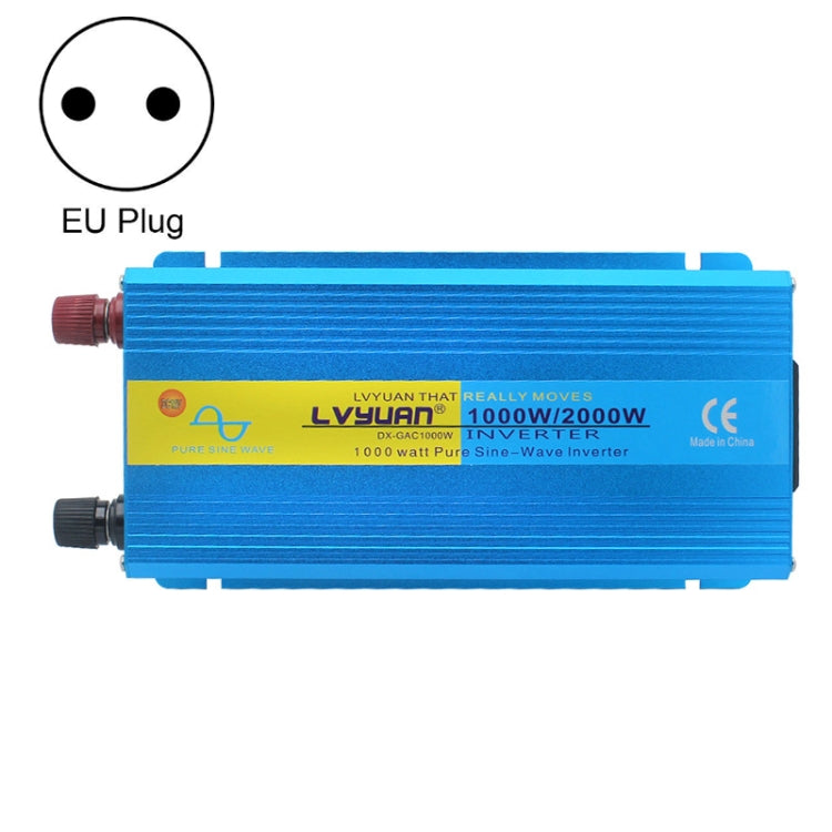 LVYUAN 2000W Car Home Pure Sine Wave Solar Inverter, Specification: 12V To 220V EU Plug - Pure Sine Wave by buy2fix | Online Shopping UK | buy2fix