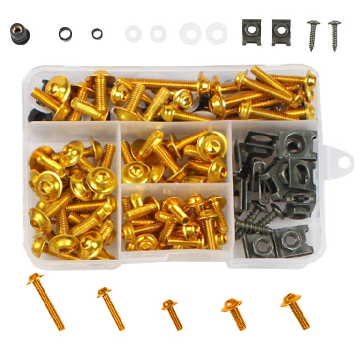 177 PCS/ Box Motorcycle Modification Accessories Windshield Cover Set Screw(Gold) - Others by buy2fix | Online Shopping UK | buy2fix