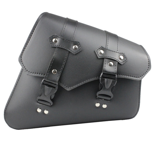 Motorcycle Side Box Package Fast Demolition Triangle Side Bag Leather Cycling Bag(Black) by buy2fix