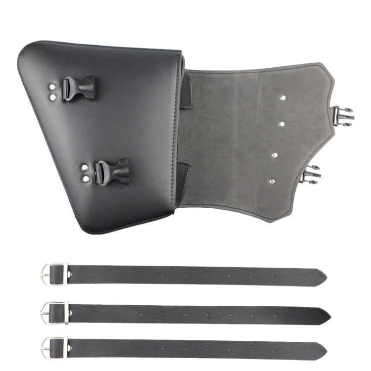 Motorcycle Side Box Package Fast Demolition Triangle Side Bag Leather Cycling Bag(Black) by buy2fix