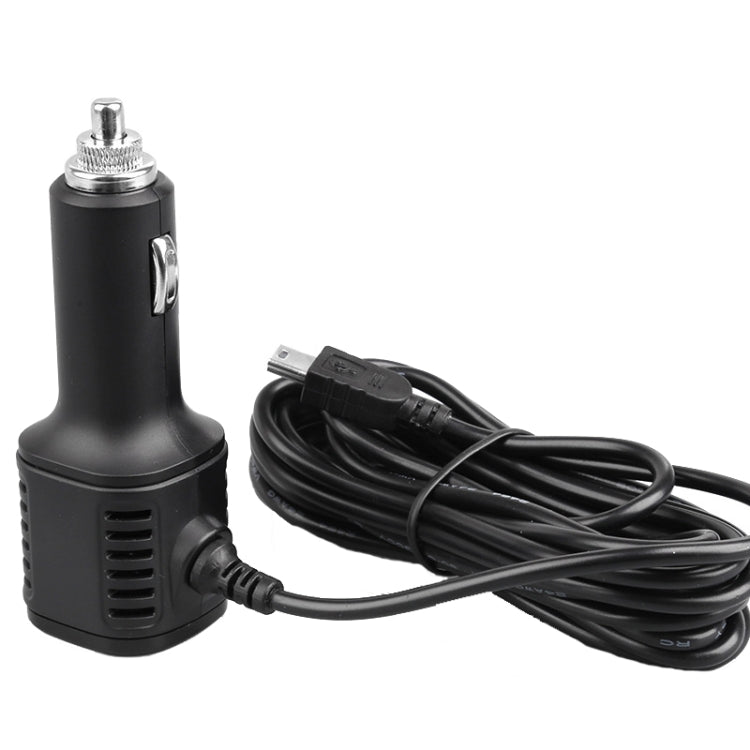 H519 Car Charger Driving Recorder Power Cord Dual USB With Display Charging Line, Specification: Mini Right Elbow - Cigar Socket by buy2fix | Online Shopping UK | buy2fix