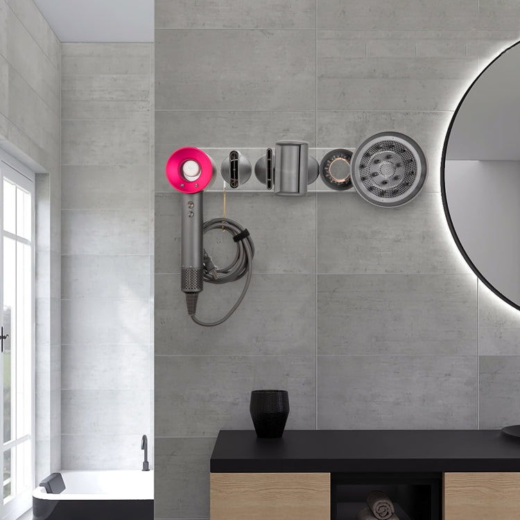 JD01 Punch-Free Hange Acrylic Hair Dryer Storage Bracket For Dyson Hair Dryer(Transparent) by buy2fix