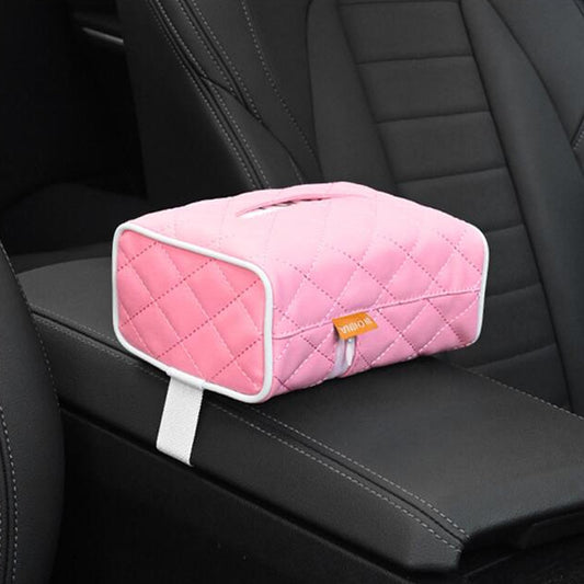 2 PCS GM-020 Car Sun Visor Chair Back Mount Car Paper Towel Box(Pink) by buy2fix