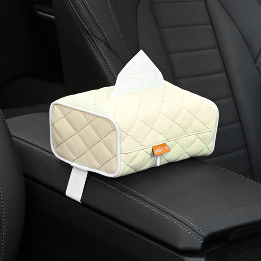 2 PCS GM-020 Car Sun Visor Chair Back Mount Car Paper Towel Box(Beige) by buy2fix
