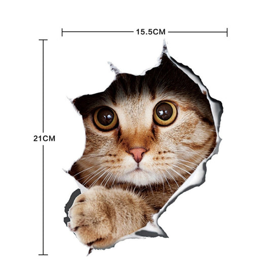 Style 4 Small 3D Stereo Cat Car Sticker Car Body Scratches And Occlusion Stickers by buy2fix