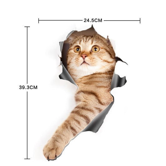 Style 1 Large 3D Stereo Cat Car Sticker Car Body Scratches And Occlusion Stickers by buy2fix