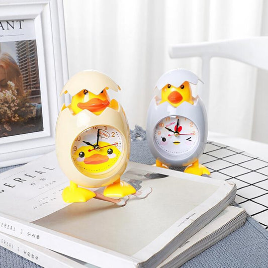 RP001 Cartoon Chicken Eggshell Chicks Alarm Clock Student Gift Children Bedroom Ornaments(White) by buy2fix