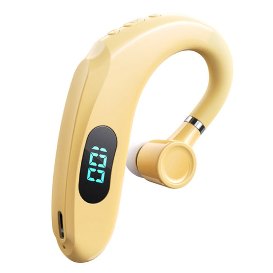 Q20 Bluetooth 5.2 Business Digital Display Sports Earhook Stereo Earphone(Yellow) by buy2fix