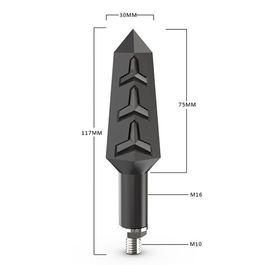 1 Pair VS6-6 Motorcycle LED Steering Tail Lamp 12V Flow Water Light Turn Lamp(Yellow Light) - Turn Signal by buy2fix | Online Shopping UK | buy2fix