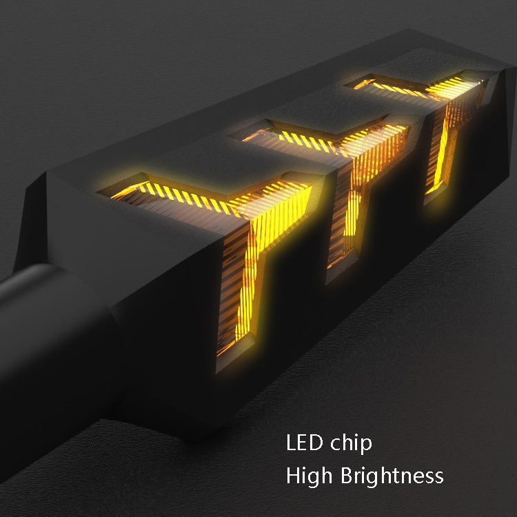 1 Pair VS6-6 Motorcycle LED Steering Tail Lamp 12V Flow Water Light Turn Lamp(Yellow Light) - Turn Signal by buy2fix | Online Shopping UK | buy2fix