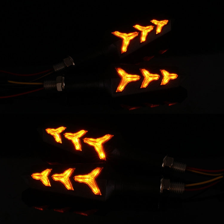 1 Pair VS6-6 Motorcycle LED Steering Tail Lamp 12V Flow Water Light Turn Lamp(Yellow Light) - Turn Signal by buy2fix | Online Shopping UK | buy2fix