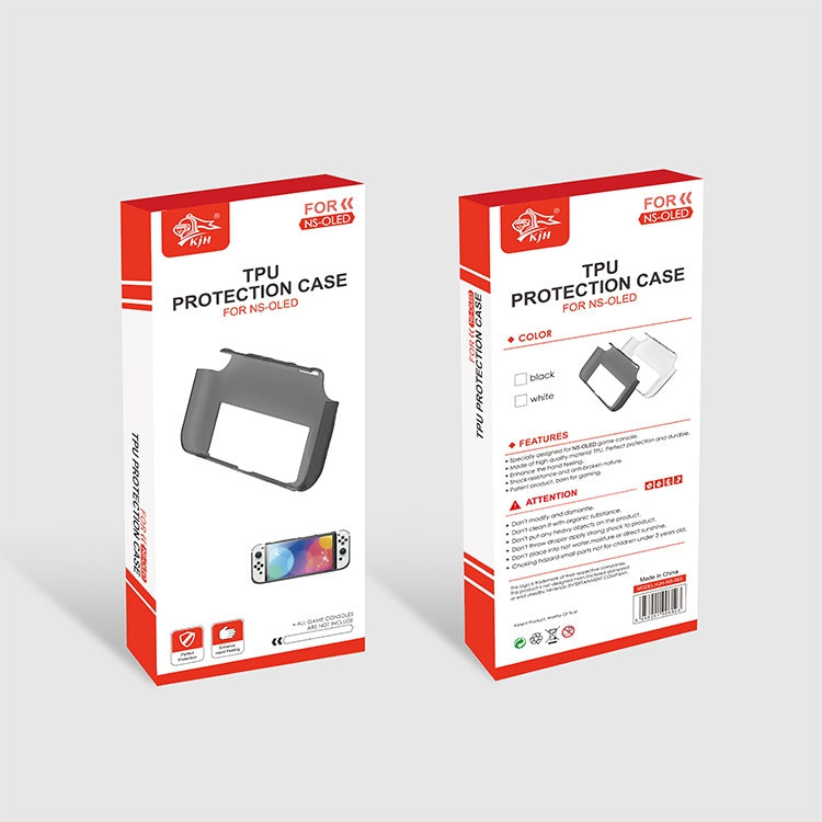 KJH NS-063 Game Console TPU Protective Shell Consoles Anti-Skid Anti-Fall Protective Cover For Switch OLED(Transparent) by KJH