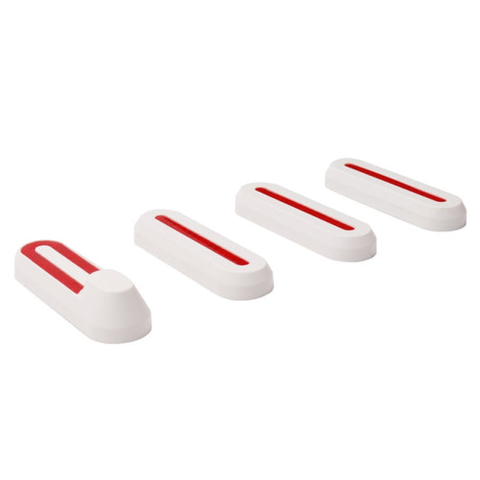 1 Set Electric Scooter Wheel Four-way Side Decorative Cover With Reflective Strips For Xiaomi Mijia 1S / Pro(White) - Accessories & Parts by buy2fix | Online Shopping UK | buy2fix