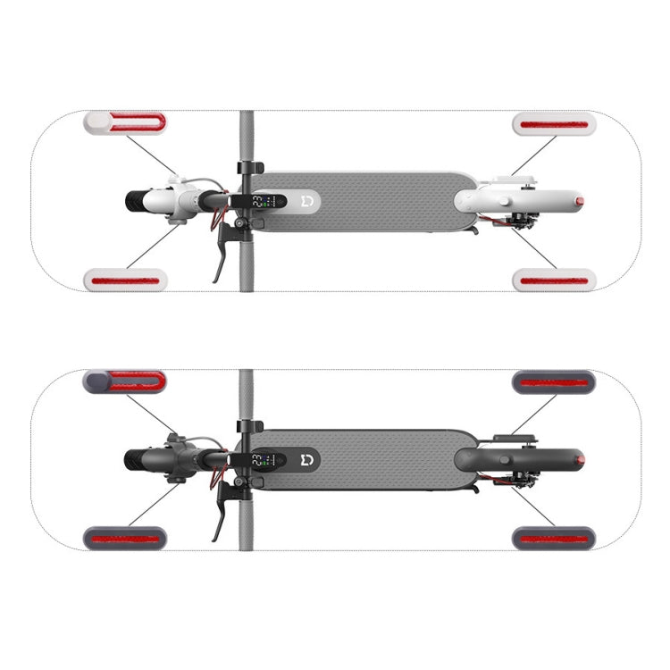 1 Set Electric Scooter Wheel Four-way Side Decorative Cover With Reflective Strips For Xiaomi Mijia 1S / Pro(White) - Accessories & Parts by buy2fix | Online Shopping UK | buy2fix