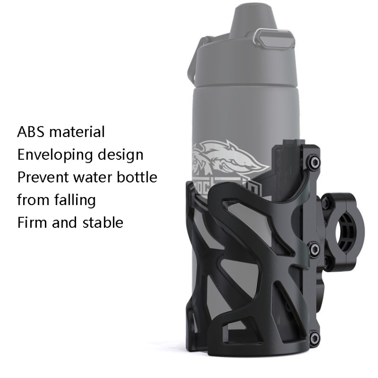 SMCP5456 Motorcycle Drink Holder Bicycle Cup Rack Kettle Frame Modified Accessories, Colour: With Pipe Clamp (Black) - Holders by buy2fix | Online Shopping UK | buy2fix