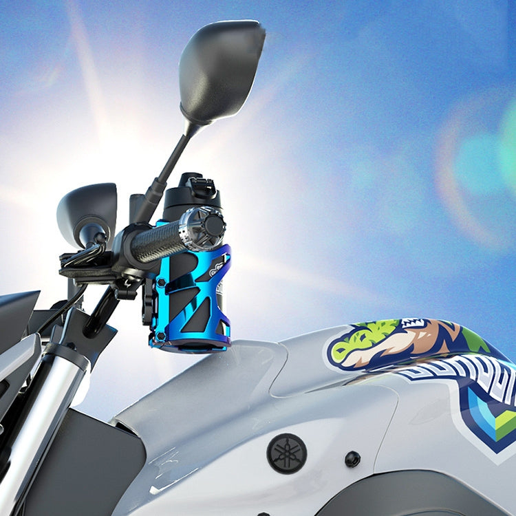 SMCP5456 Motorcycle Drink Holder Bicycle Cup Rack Kettle Frame Modified Accessories, Colour: With Pipe Clamp (Black) - Holders by buy2fix | Online Shopping UK | buy2fix