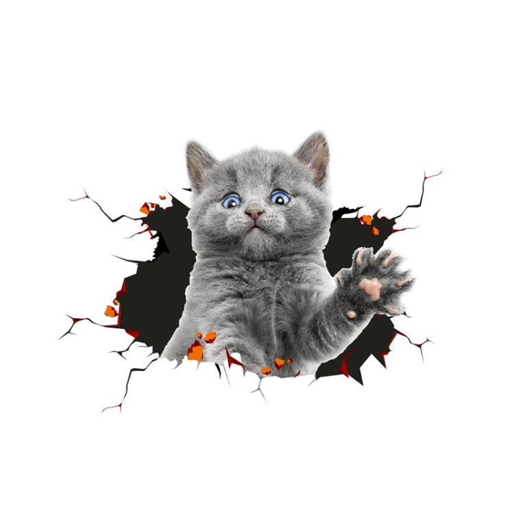 4 PCS 3D Simulation Animal Personality Car Stickers Glass Car Door Scratches Decorative Occlusion Stickers(Cat Style 1) - 3D Creative Stickers by buy2fix | Online Shopping UK | buy2fix