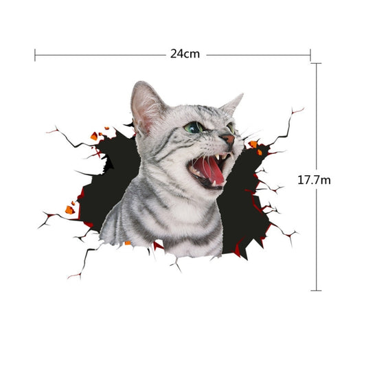 4 PCS 3D Simulation Animal Personality Car Stickers Glass Car Door Scratches Decorative Occlusion Stickers(Cat Style 4) by buy2fix