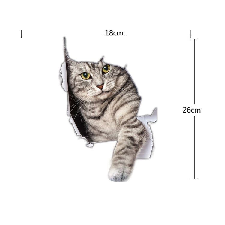 4 PCS 3D Simulation Animal Personality Car Stickers Glass Car Door Scratches Decorative Occlusion Stickers(Cat Style 5) - 3D Creative Stickers by buy2fix | Online Shopping UK | buy2fix