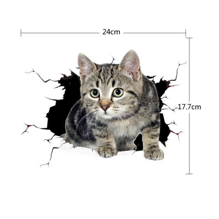 4 PCS 3D Simulation Animal Personality Car Stickers Glass Car Door Scratches Decorative Occlusion Stickers(Cat Style 6) - 3D Creative Stickers by buy2fix | Online Shopping UK | buy2fix