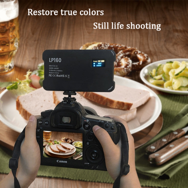 LP160 180 LEDs Square Pocket Fill Light Dual Color Temperature Portable Mobile Phone SLR Computer Photography Fill Light by buy2fix