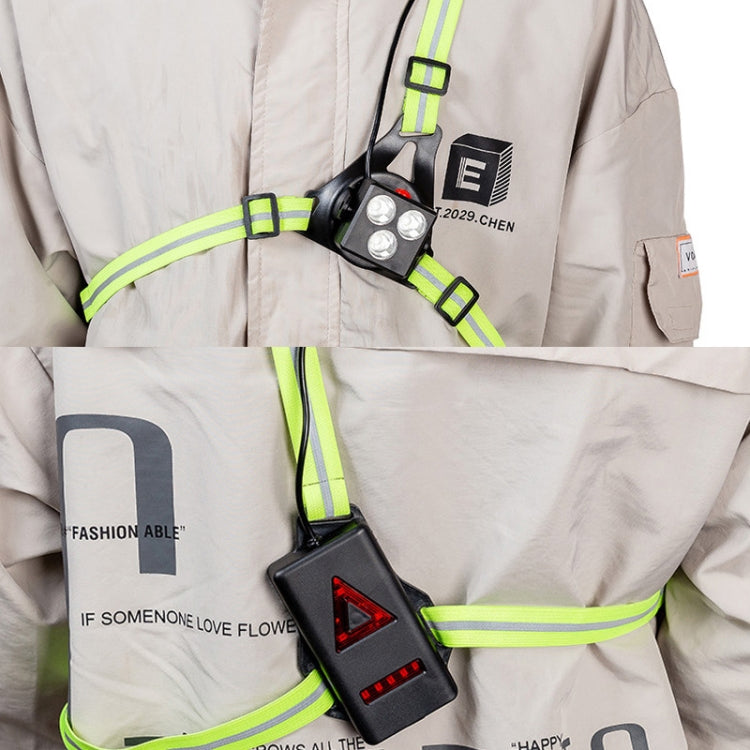 Outdoor Sports Running Light Waterproof Night Riding Light Highlight Rechargeable Mountaineering Light Chest Warning Light by buy2fix