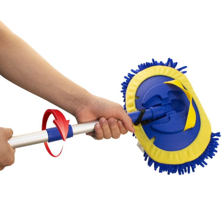 Chenille Water Brush Telescopic Rotary Roller Brush Cleaning Mop(Royal Blue) - Car washing supplies by buy2fix | Online Shopping UK | buy2fix