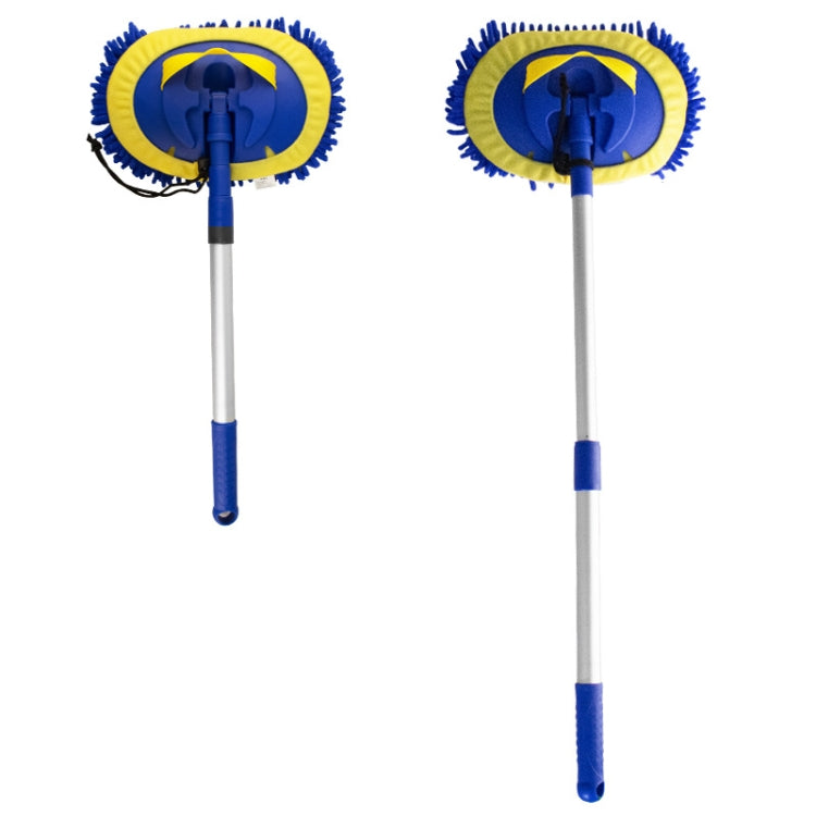 Chenille Water Brush Telescopic Rotary Roller Brush Cleaning Mop(Royal Blue) - Car washing supplies by buy2fix | Online Shopping UK | buy2fix