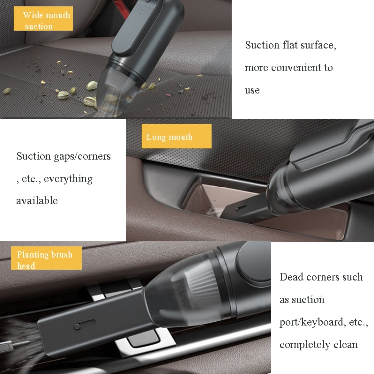 13000 Pa Car Vacuum Cleaner Wireless Handheld Mini Multi-Function UV Sterilization Vacuum Cleaner(Gentleman Black) - Vacuum Cleaner by buy2fix | Online Shopping UK | buy2fix