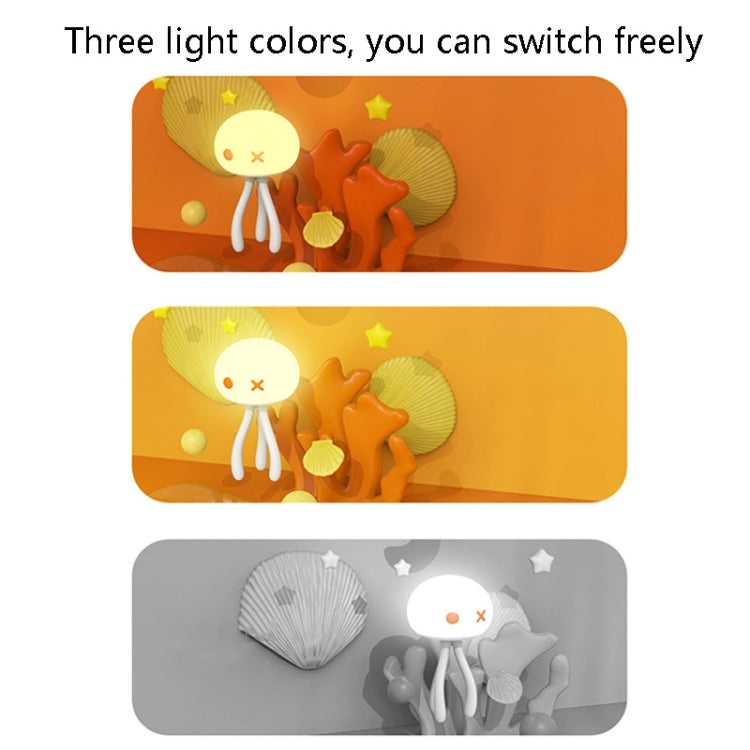 H10 Smart Silicone Sensor Night Light Jellyfish Shape Eye Protection Sleep Light, Spec: 1200mAh(Blue) - Night Lights by buy2fix | Online Shopping UK | buy2fix