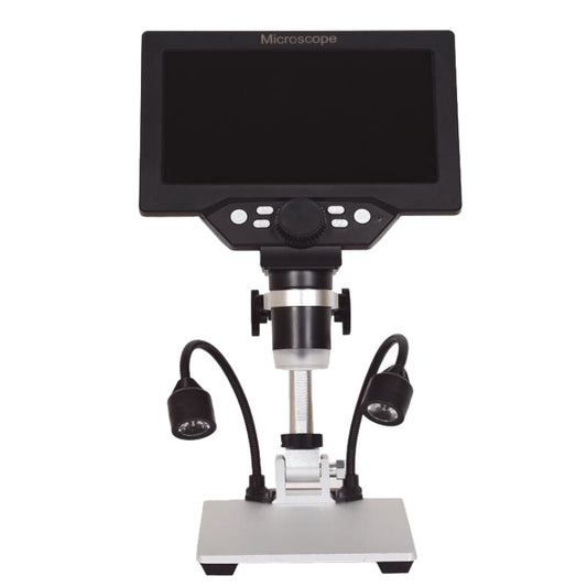 G1200D 7 Inch LCD Screen 1200X Portable Electronic Digital Desktop Stand Microscope(EU Plug Without Battery) by buy2fix