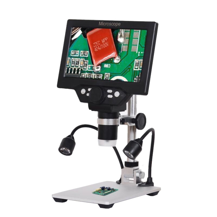 G1200D 7 Inch LCD Screen 1200X Portable Electronic Digital Desktop Stand Microscope(US Plug Without Battery) by buy2fix