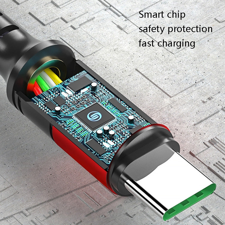 1.25m 3 In 1 USB to Dual Type-C + Micro USB Quick Charging Sync Data Cable, Output: 5A (Red) - Multifunctional Cable by buy2fix | Online Shopping UK | buy2fix