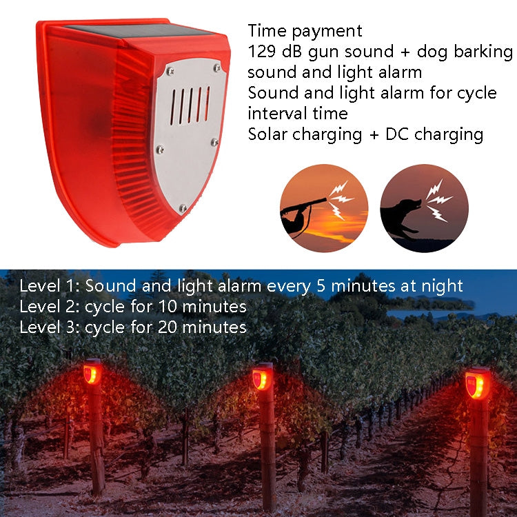 N911M Solar Animal Repeller Outdoor Sound And Light Alarm, Specification: Timing Model - Others Alarm by buy2fix | Online Shopping UK | buy2fix