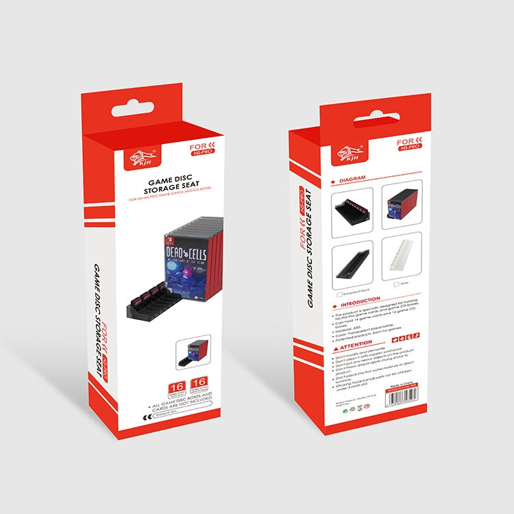 KJH NS-059 Game Card Box Storage Rack Can Store 16 Pieces For Switch(Black) by KJH