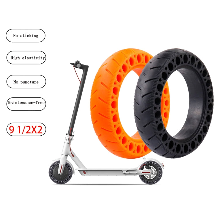 9.5 inch Electric Scooter Shock-Absorbing Honeycomb Solid Tires For Xiaomi Mijia M365(Orange) - Accessories & Parts by buy2fix | Online Shopping UK | buy2fix