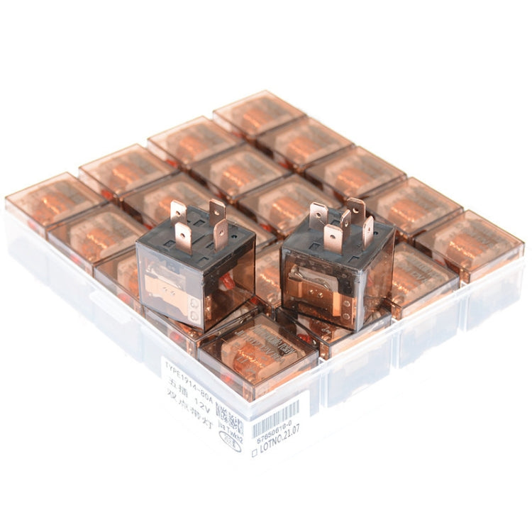 5 PCS 100A Automotive Relay With Indicator Light(24V 5 Plug 100A) by buy2fix