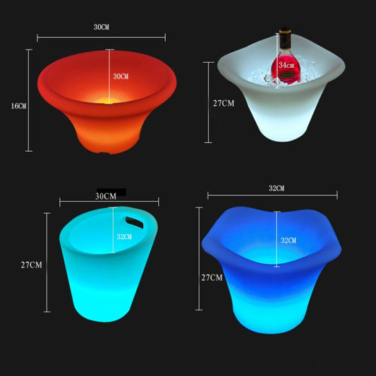 ES-IC014 Waterproof LED Luminous Ice Bucket For Bars, US Plug, Size: 31x29x34cm by buy2fix