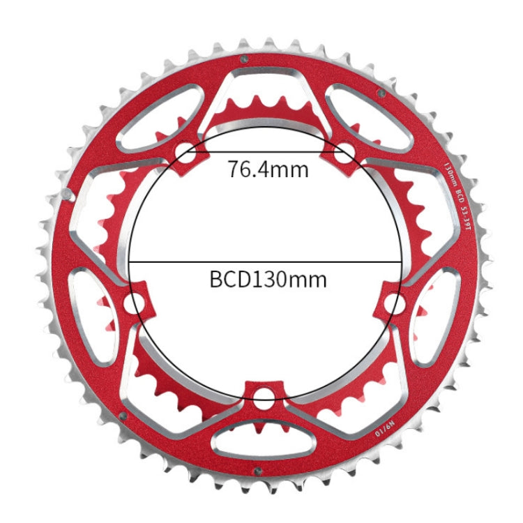 WEST BIKING 2-Piece 53t-39t Road Bike Aluminum Alloy Gear(Black) - Bicycle Chains & Rounds by WEST BIKING | Online Shopping UK | buy2fix