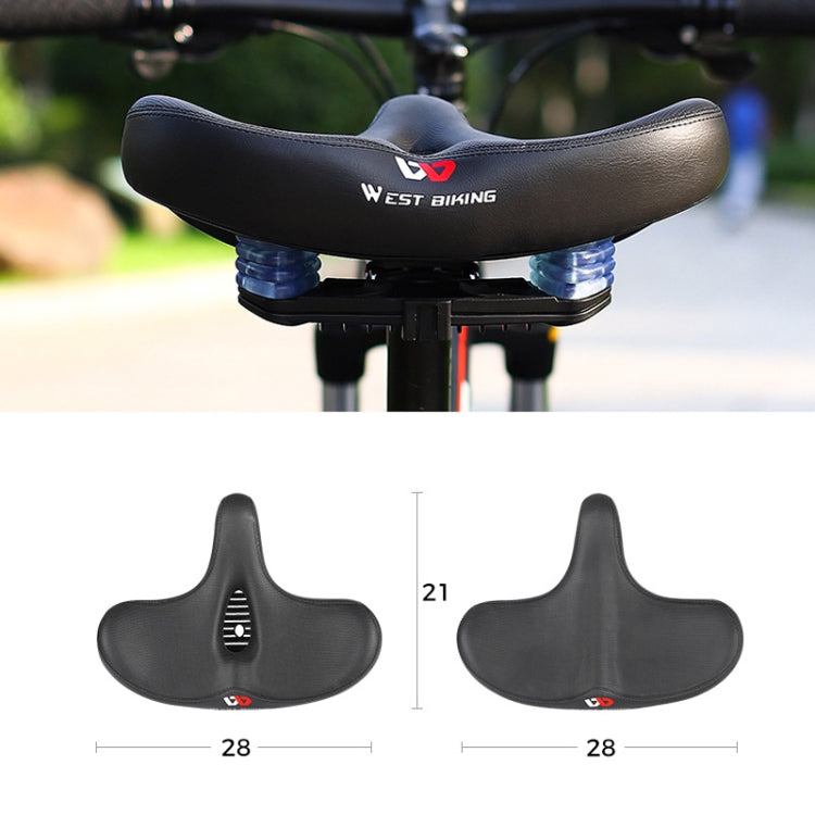 WEST BIKING Bicycle Big Butt Shock Absorption Soft Saddle(Hollow With Windshield) - Bicycle Saddle by WEST BIKING | Online Shopping UK | buy2fix