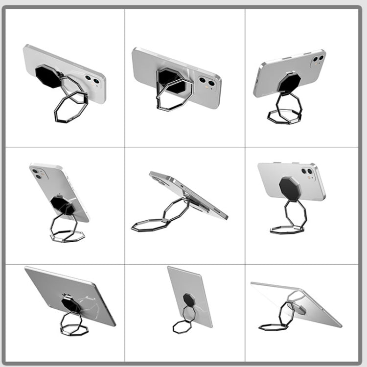 Metal Sticky Mobile Phone Ring Holder Desktop Stand(Silver) by buy2fix