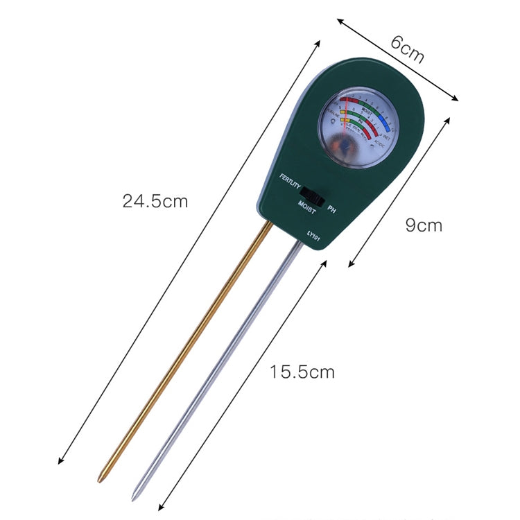 LY101 Flower And Grass Soil Detector PH Cantoneal Alkalin Testor(Black) - PH & Moisture Meter by buy2fix | Online Shopping UK | buy2fix