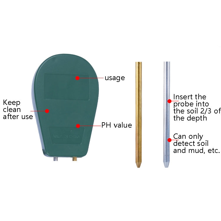 LY101 Flower And Grass Soil Detector PH Cantoneal Alkalin Testor(Green) - PH & Moisture Meter by buy2fix | Online Shopping UK | buy2fix
