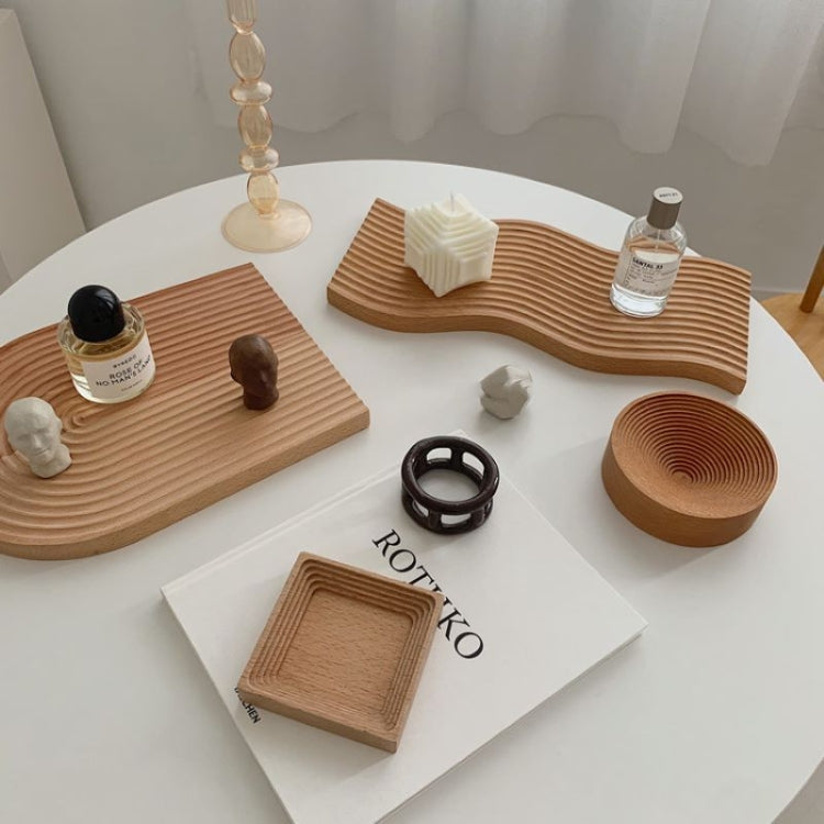 Small Elliptical Wooden Tray Photography Shooting Props - Wooden Props by buy2fix | Online Shopping UK | buy2fix