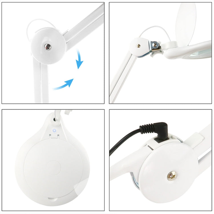 TS-9827 8X Multifunctional Clip-on Work Maintenance Magnifier with LED Light(US Plug) by buy2fix