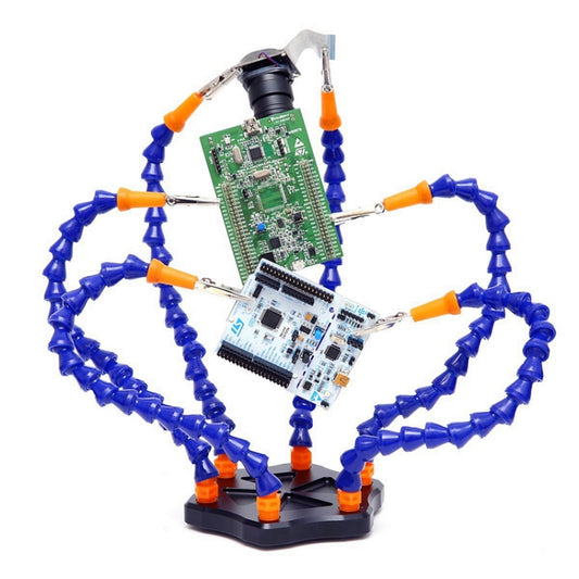 Universal Six-Jaw Aluminum Alloy Welding Station Power Distribution Board Welding Tool, Style: Backplane + 6 Claw Clamp(Black Bottom Plate) by buy2fix