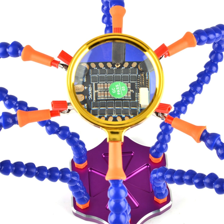 Universal Six-Jaw Aluminum Alloy Welding Station Power Distribution Board Welding Tool, Style: Backplane + 6 Claw Clamp(Black Bottom Plate) by buy2fix